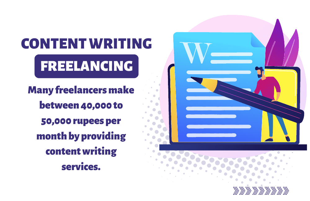 Freelancers earn with content writing services